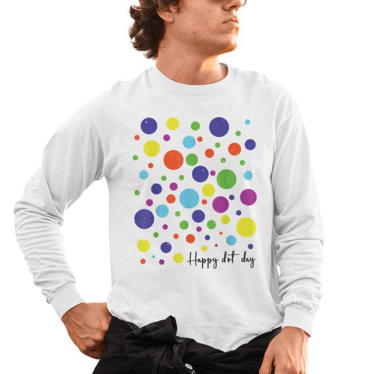 Happy Dot Day 2025 Polka Dot Boys Girls Kids Teacher Dot Day Men's Long Sleeve T-Shirt