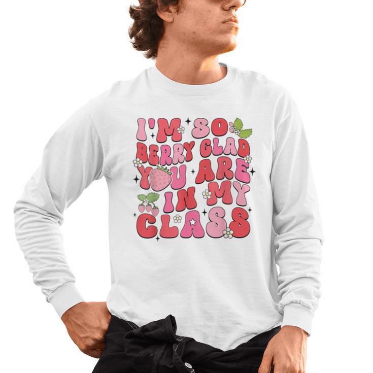 I'm So Berry Glad You Are Strawberry Elementary Teacher Men's Long Sleeve T-Shirt