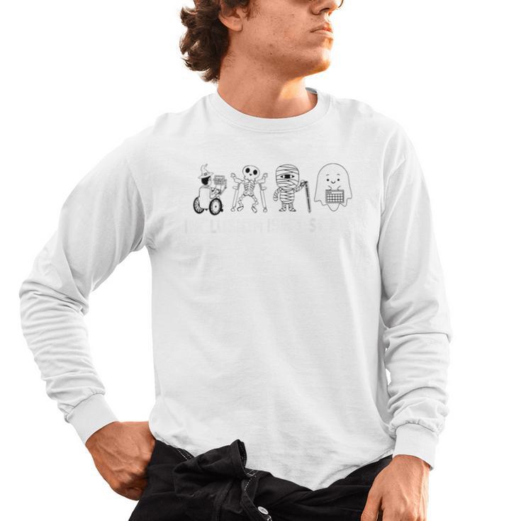Inclusion Isn't Scary Halloween SLP Sped Teacher Unity Day Men's Long Sleeve T-Shirt