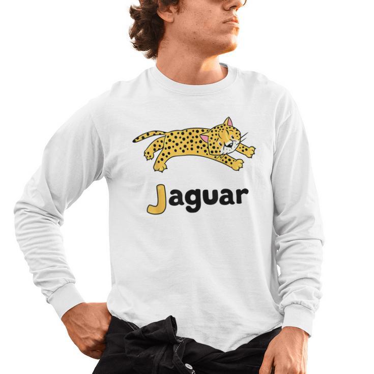 J Is For Jaguar ABC Alphabet T-Shirt For Teachers Students Men's Long Sleeve T-Shirt