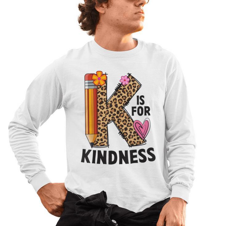 K Is For Kindness Unity Day Teacher Kids Men's Long Sleeve T-Shirt