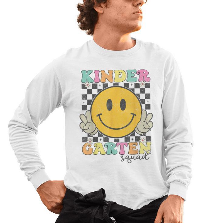 Kindergarten Squad Smile Face Teachers Kids Back To School Men's Long Sleeve T-Shirt