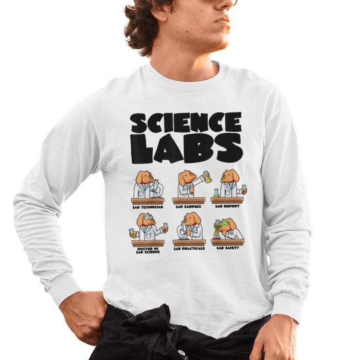 Labrador Retriever Science Labs Dog Lover Teacher Men's Long Sleeve T-Shirt