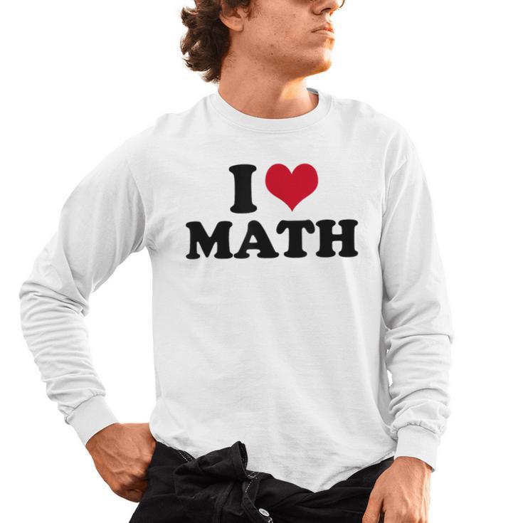 I Love Math Teacher Men's Long Sleeve T-Shirt