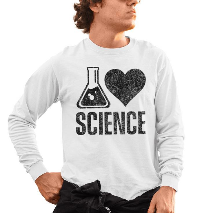 I Love Science Lover Teacher Scientist Sciences Men's Long Sleeve T-Shirt