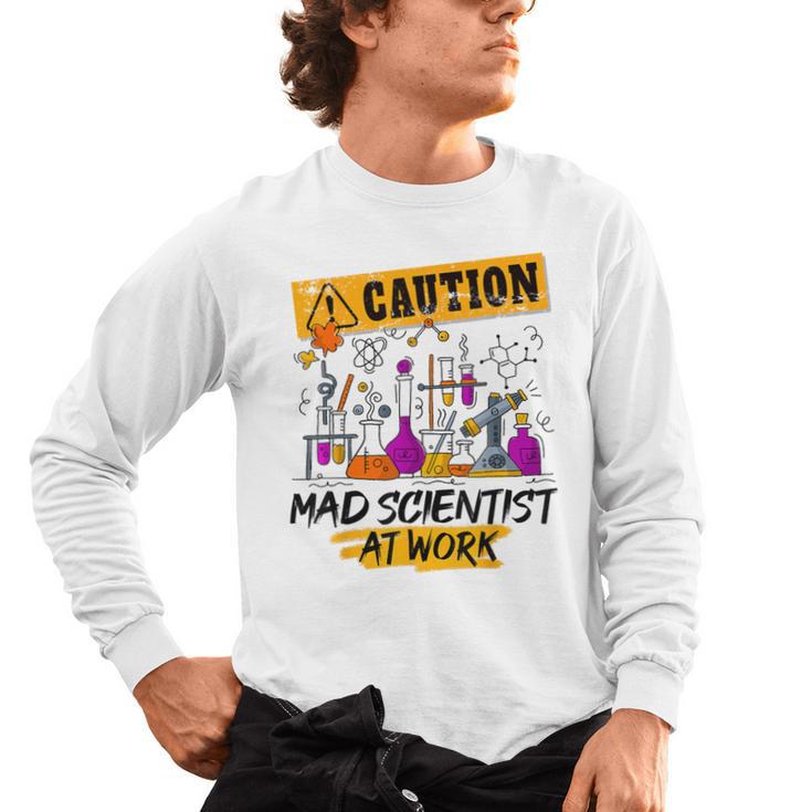 Mad Scientist Halloween Costume Science Teacher Men's Long Sleeve T-Shirt