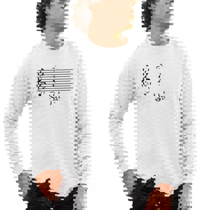 Music Notes Shirt Shh Quarter Fermata Teacher Men&#x27;s Long Sleeve T-Shirt