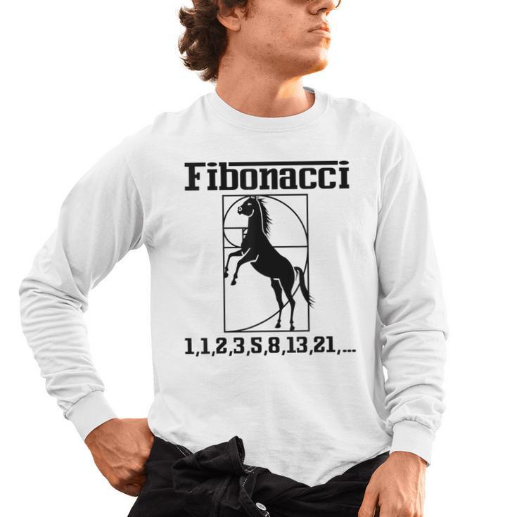 Nerdy Fibonacci Racing Car Horse Math Teacher Men Women Girls Kids Men's Long Sleeve T-Shirt