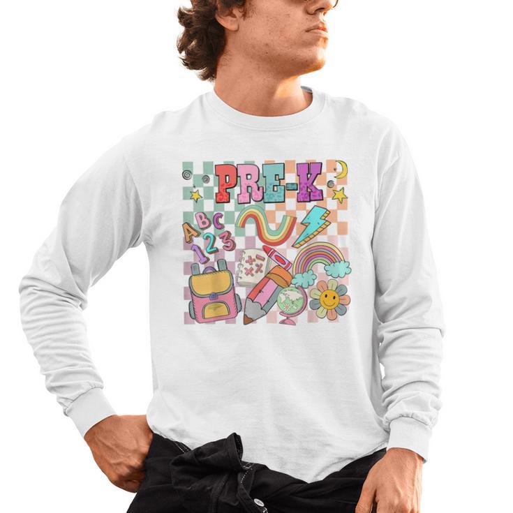 Pre K Back To School Teacher Student Men Women Kids Men's Long Sleeve T-Shirt