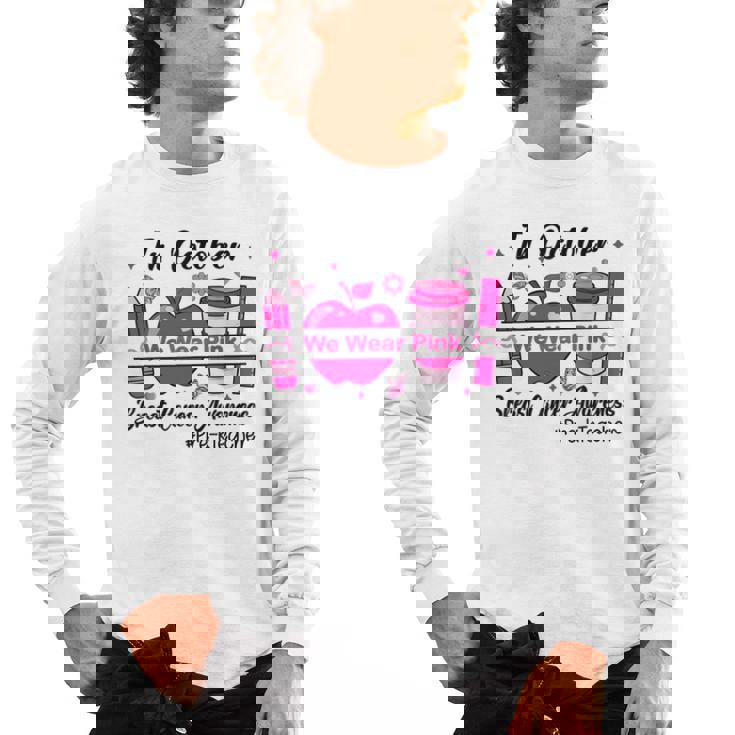 Pre-k Teacher In October We Wear Pink Breast Cancer Men&#x27;s Long Sleeve T-Shirt