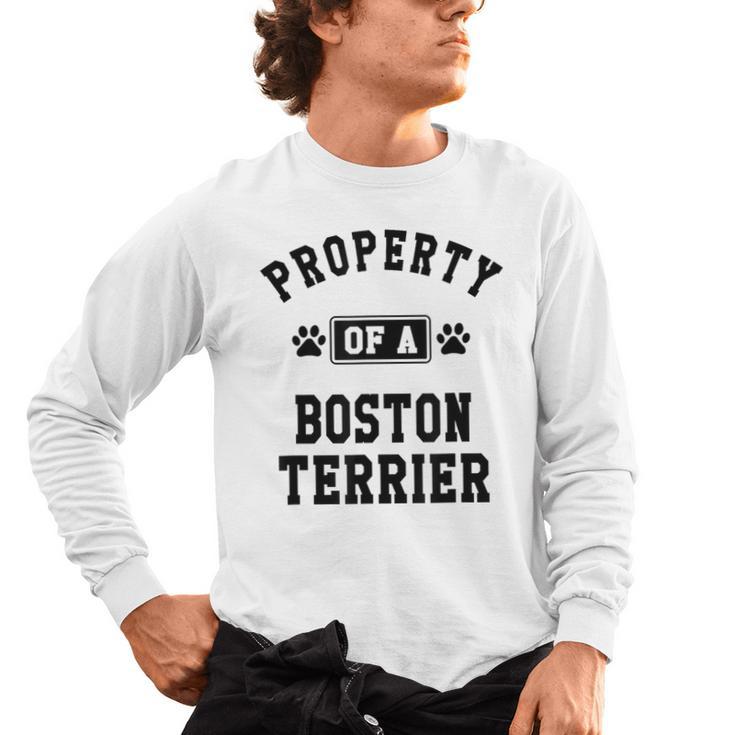 Property Of Boston Terrier Boston Terrier Shirt Men's Long Sleeve T-Shirt