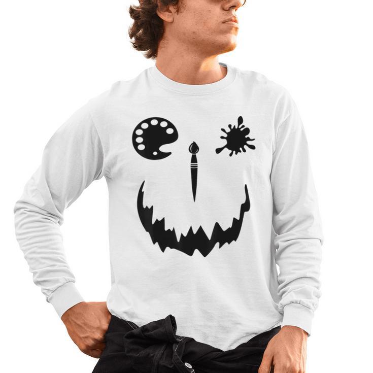 Pumpkin Artist Halloween Art Teacher Men's Long Sleeve T-Shirt