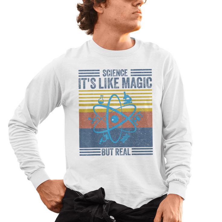 Science It's Like Magic But Real Science Teacher Geek Nerd Men's Long Sleeve T-Shirt