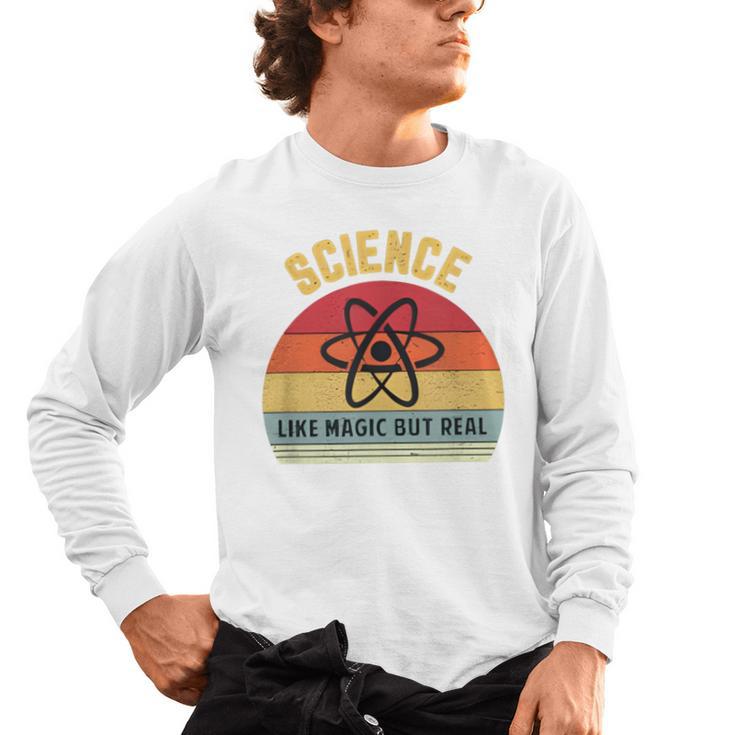 Science Like Magic But Real Science Teacher Graphics Geek Men's Long Sleeve T-Shirt