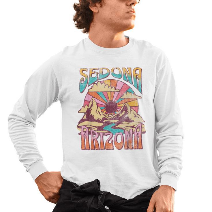 Sedona Arizona Nature Hiking Mountains Outdoors Vintage Men's Long Sleeve T-Shirt