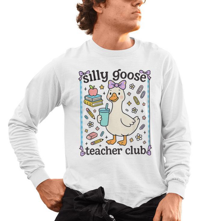 Silly Goose Teacher Club Silly Goose For Teacher Men's Long Sleeve T-Shirt