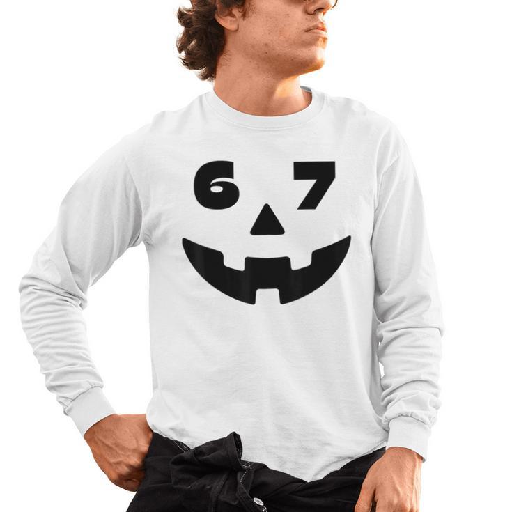 Six Seven Halloween Costume For Students Teachers 6 7 Men's Long Sleeve T-Shirt