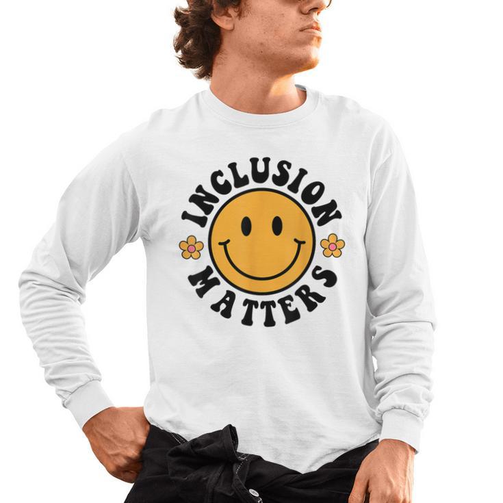 Special Education Teacher Autism Awareness Inclusion Matters Men's Long Sleeve T-Shirt