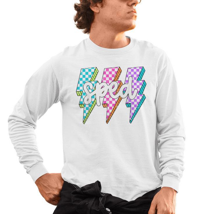 SPED Teacher Squad Lightning Bolt Special Education Men's Long Sleeve T-Shirt