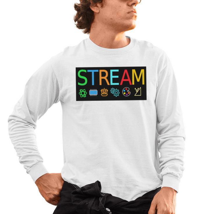 Stream Technology Robotics Shirt For Teachers And Students Premium Tri-Blend Men's Long Sleeve T-Shirt