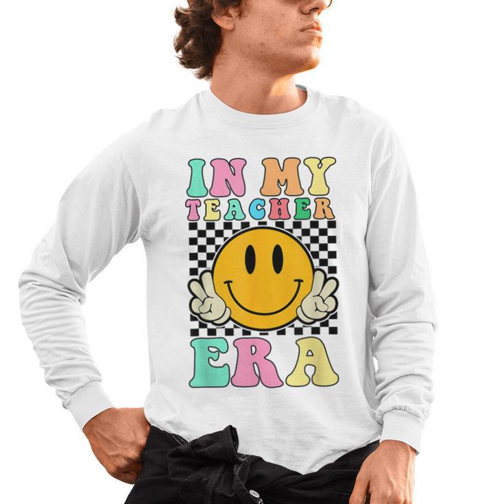 In My Teacher Era Retro Back To School Teacher Student Men's Long Sleeve T-Shirt
