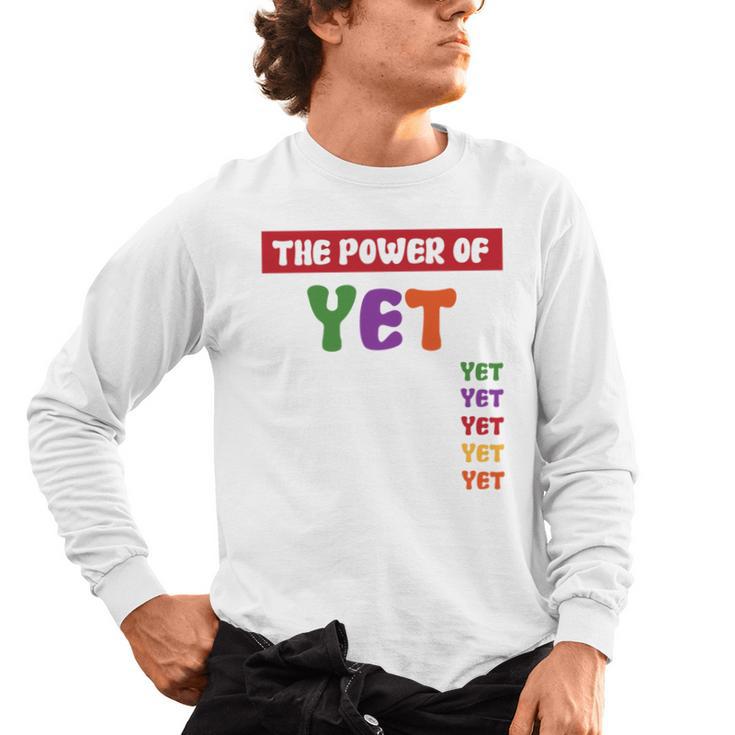 Teacher Growth Mindset Power Of Yet Men's Long Sleeve T-Shirt