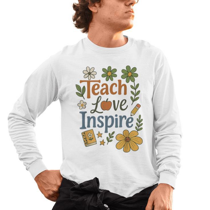Teacher Inspire Love Men's Long Sleeve T-Shirt