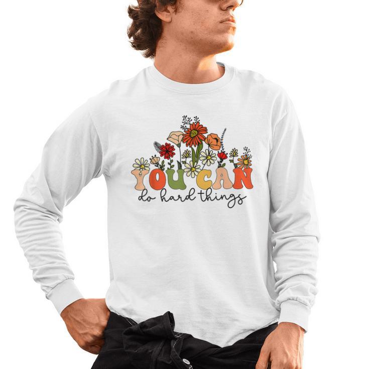 Test Day Teacher Shirt You Can Do Hard Things Women Kids Men's Long Sleeve T-Shirt