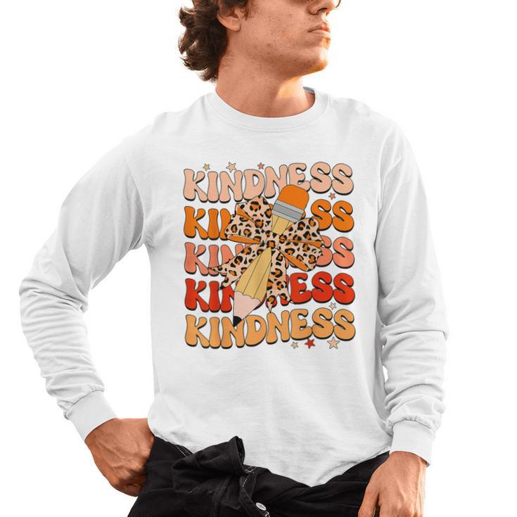Unity Day Orange Kindness Teacher Bow Anti Bullying Be Kind Men's Long Sleeve T-Shirt