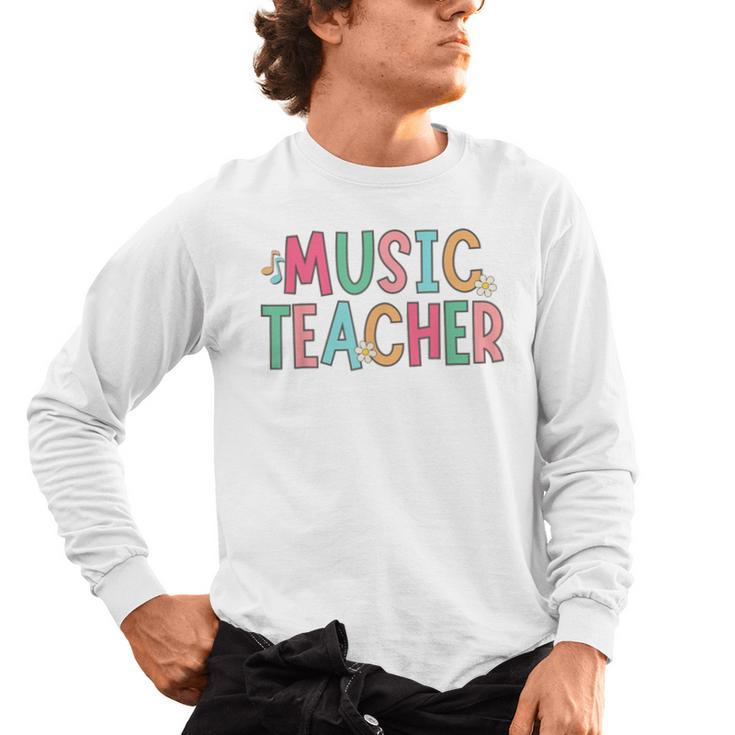 Women Music Teacher First Day Of School Elementary School Men's Long Sleeve T-Shirt
