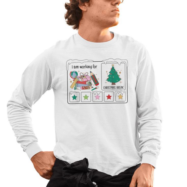 I Am Working For Christmas Break Special Education Teacher Men's Long Sleeve T-Shirt
