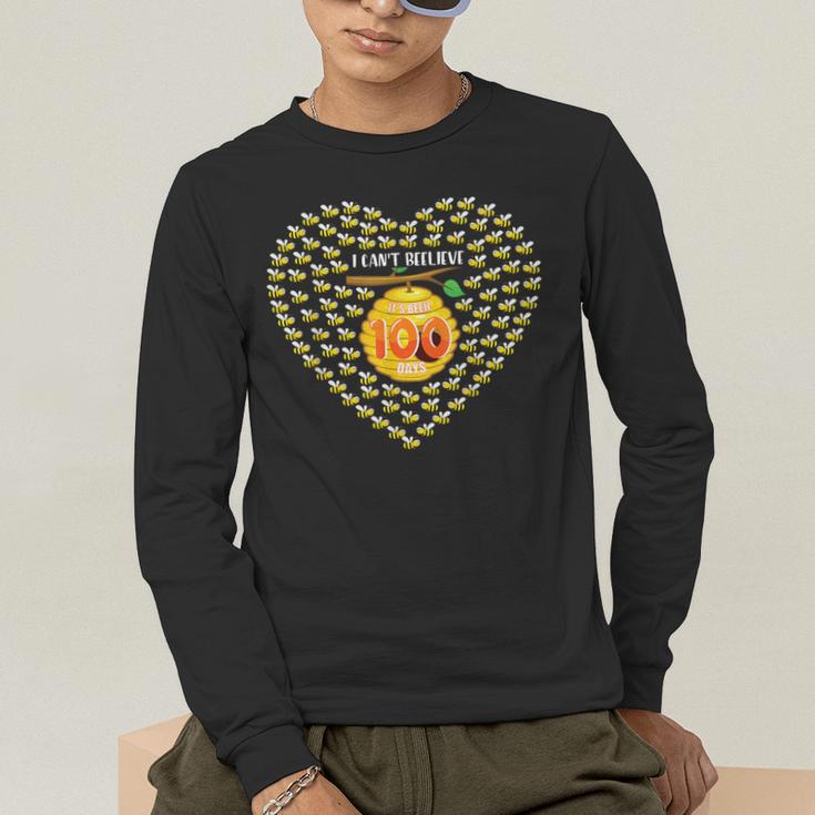 100 Days Of School Bee Hive Tree Hearts Teachers Student Kid Men's Long Sleeve T-Shirt, funny gift 100 Days Of School Bee Hive Tree Hearts Teachers Student Kid Men's Long Sleeve T-Shirt, funny gift