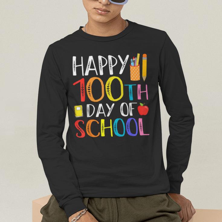 100 Days Of School Teacher And Student Men's Long Sleeve T-Shirt, funny gift
