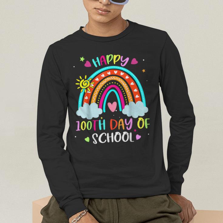100th Day Of School Rainbow Happy 100 Days Smarter Teacher Men's Long Sleeve T-Shirt, funny gift 100th Day Of School Rainbow Happy 100 Days Smarter Teacher Men's Long Sleeve T-Shirt, funny gift