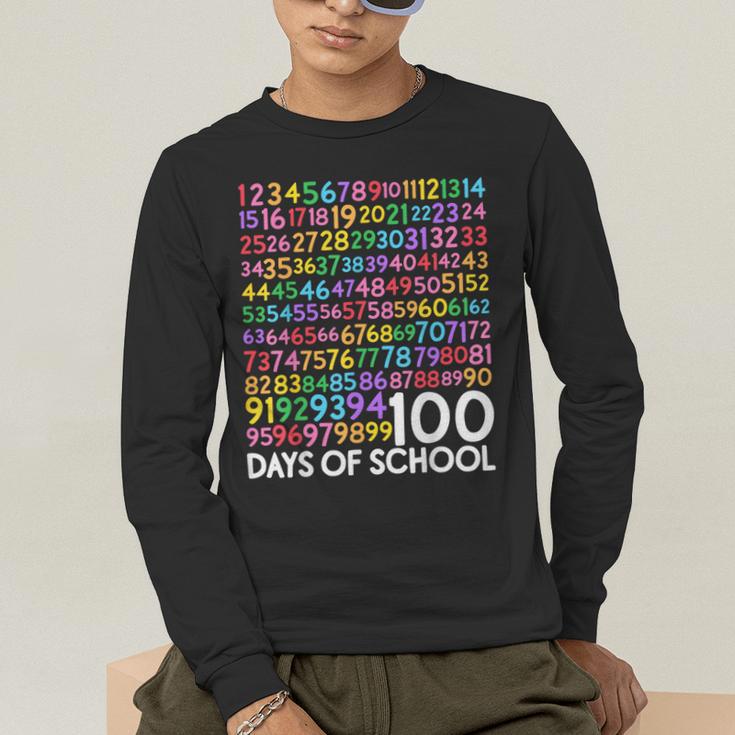 100th Day Of School Teacher Kids 100 Days Math Numbers Men's Long Sleeve T-Shirt, funny gift 100th Day Of School Teacher Kids 100 Days Math Numbers Men's Long Sleeve T-Shirt, funny gift
