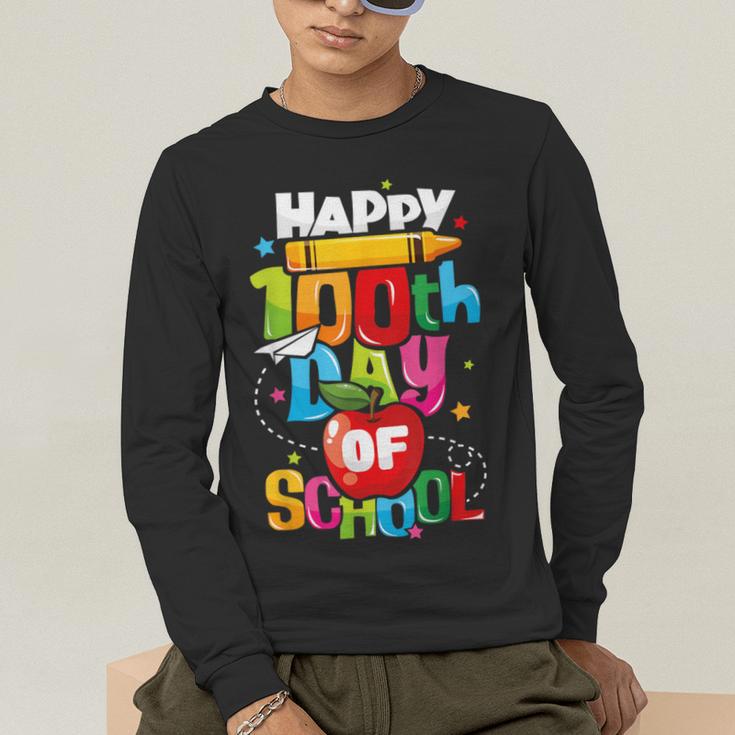 100th Day Of School Teachers Kids Child Happy 100 Days Men's Long Sleeve T-Shirt, funny gift