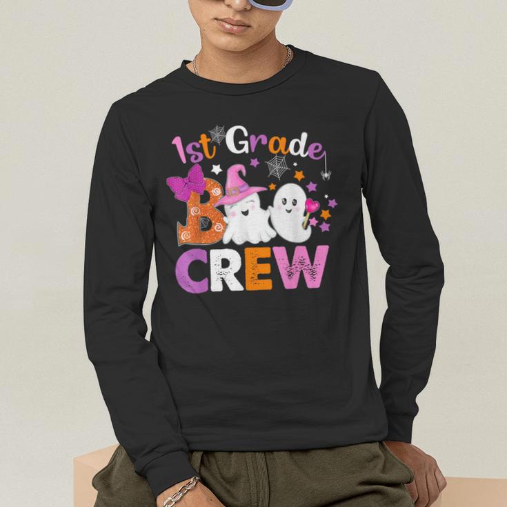1st Grade Boo Crew First Grade Halloween Costume Teacher Kid Men's Long Sleeve T-Shirt, funny gift 1st Grade Boo Crew First Grade Halloween Costume Teacher Kid Men's Long Sleeve T-Shirt, funny gift