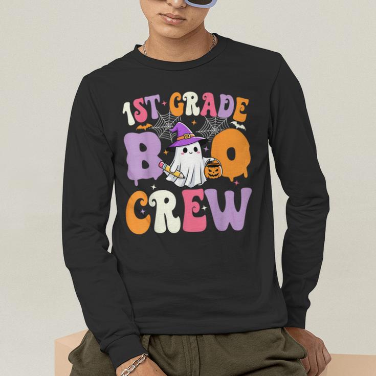 1st Grade Boo Crew Spooky First Grade Halloween Teacher Men's Long Sleeve T-Shirt, funny gift 1st Grade Boo Crew Spooky First Grade Halloween Teacher Men's Long Sleeve T-Shirt, funny gift