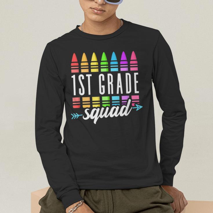 1st Grade Squad Back To School First Grade Teacher Boy Girl Men's Long Sleeve T-Shirt, funny gift 1st Grade Squad Back To School First Grade Teacher Boy Girl Men's Long Sleeve T-Shirt, funny gift