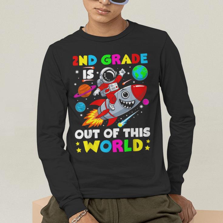 2nd Grade Is Out Of This World Space Rocket Planets Teacher Men's Long Sleeve T-Shirt, funny gift 2nd Grade Is Out Of This World Space Rocket Planets Teacher Men's Long Sleeve T-Shirt, funny gift