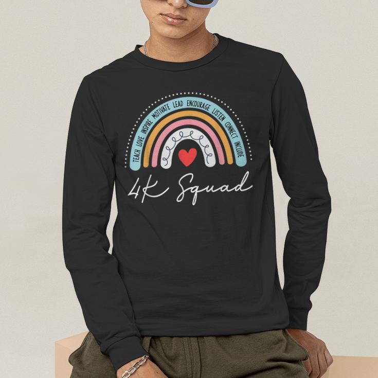 4K Squad Crew Team Teacher Kindergarten Kinder Elementary Men's Long Sleeve T-Shirt, funny gift 4K Squad Crew Team Teacher Kindergarten Kinder Elementary Men's Long Sleeve T-Shirt, funny gift