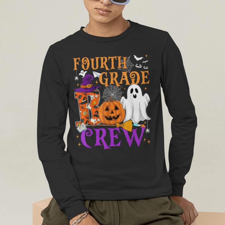 4th Grade Boo Crew Teacher Student Halloween Costume Men's Long Sleeve T-Shirt, funny gift 4th Grade Boo Crew Teacher Student Halloween Costume Men's Long Sleeve T-Shirt, funny gift