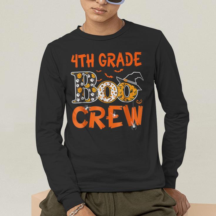 4th Grade Boo Crew Teacher Student Halloween Men's Long Sleeve T-Shirt, funny gift