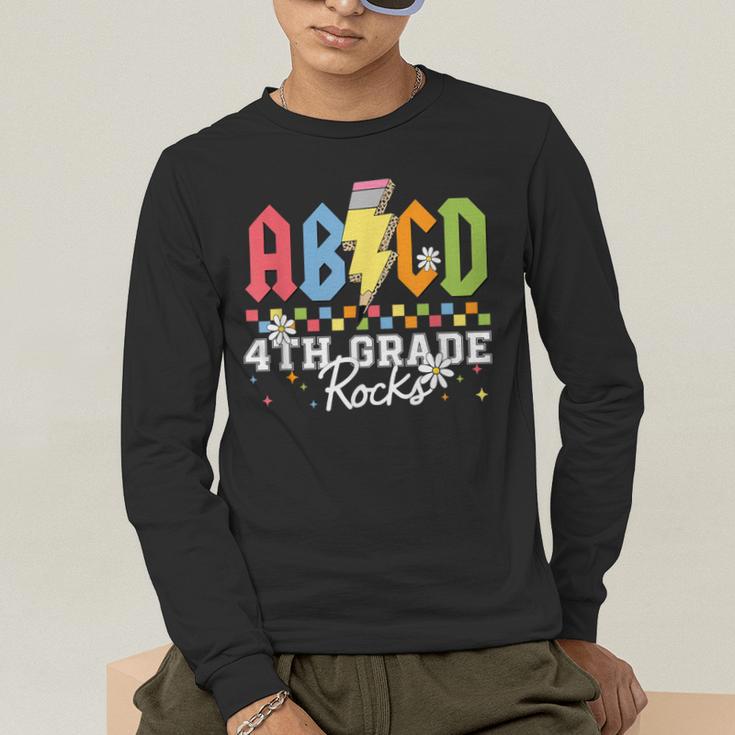 4th Grade Rocks ABCD Back To School Rock Teachers Men's Long Sleeve T-Shirt, funny gift 4th Grade Rocks ABCD Back To School Rock Teachers Men's Long Sleeve T-Shirt, funny gift