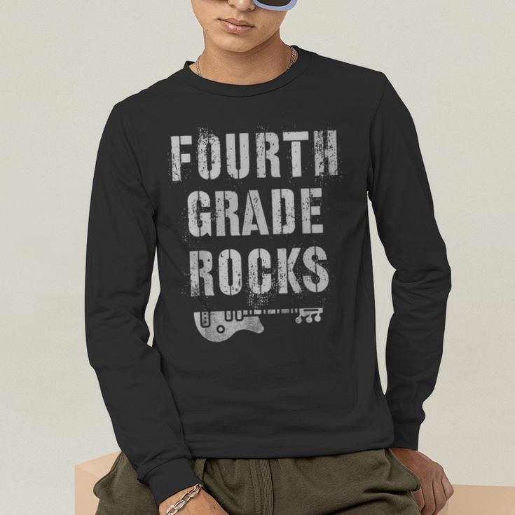 4th GRADE Rocks Teacher Rockstars I Teach Ready To Rock Men's Long Sleeve T-Shirt, funny gift 4th GRADE Rocks Teacher Rockstars I Teach Ready To Rock Men's Long Sleeve T-Shirt, funny gift