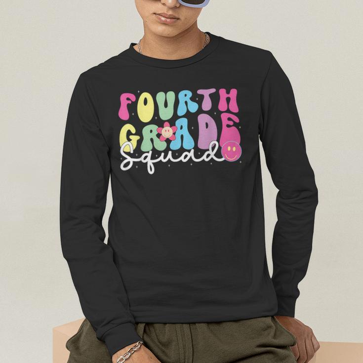 4th Grade Squad Fourth Teacher Student Team Back To School Men's Long Sleeve T-Shirt, funny gift