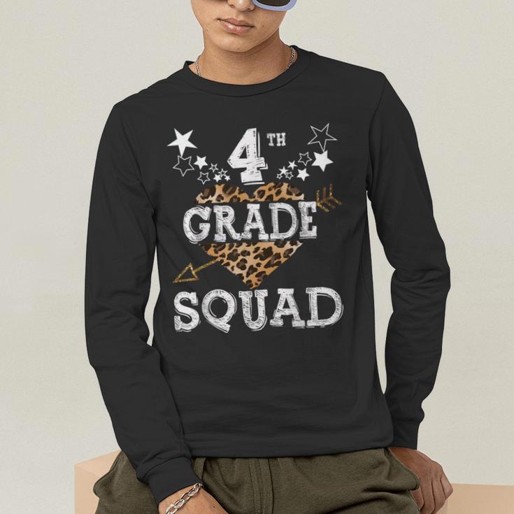 4th Grade Squad Star Team Leopard Teacher Crew Student Men Women Girls Kids Men's Long Sleeve T-Shirt, funny gift 4th Grade Squad Star Team Leopard Teacher Crew Student Men Women Girls Kids Men's Long Sleeve T-Shirt, funny gift