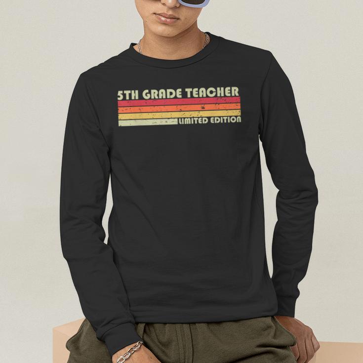 5TH GRADE TEACHER Job Title Profession Birthday Worker Men's Long Sleeve T-Shirt, funny gift 5TH GRADE TEACHER Job Title Profession Birthday Worker Men's Long Sleeve T-Shirt, funny gift