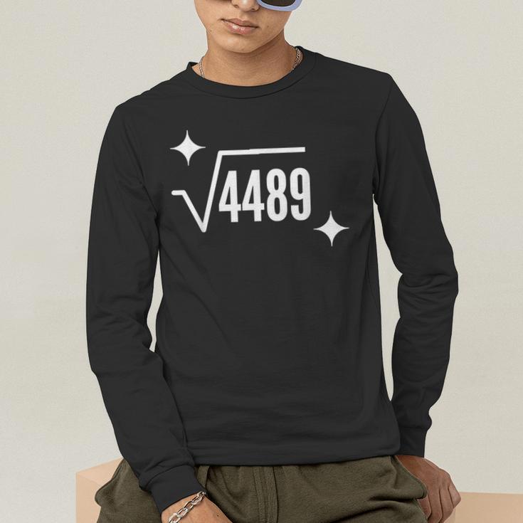 67 Meme Square Root 4489 Slang Math Teacher Men Women Men's Long Sleeve T-Shirt, funny gift
