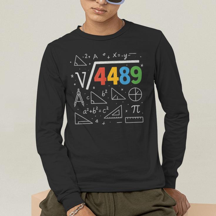 67 Meme Square Root 4489 Slang Six Seven Math Teacher Men's Long Sleeve T-Shirt, funny gift 67 Meme Square Root 4489 Slang Six Seven Math Teacher Men's Long Sleeve T-Shirt, funny gift